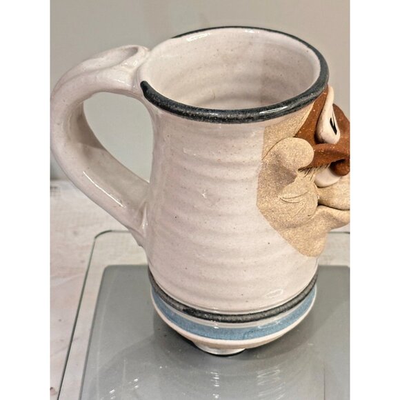 MAHON Stoneware Ugly Face VIP Pottery Stein Mug Cup Stamped Retirement Gift 80's - Picture 6 of 8